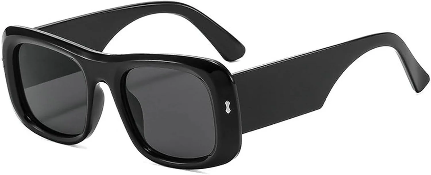 

Солнцезащитные очки COTIA квадратной формы для женщин и мужчин, в стиле ретро, ​​прямоугольные, с широкими дужками, стильные, с декоративным оформлением, Black