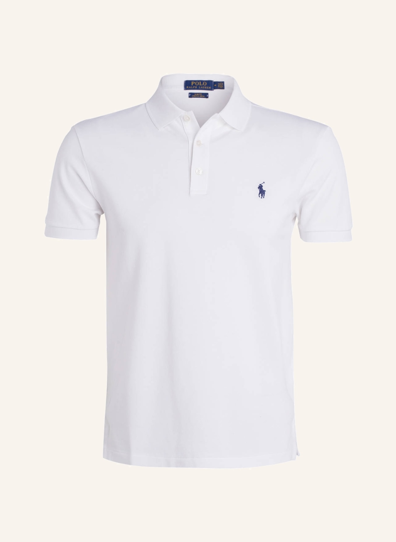 

Рубашка поло POLO RALPH LAUREN Piqué Slim Fit, белый