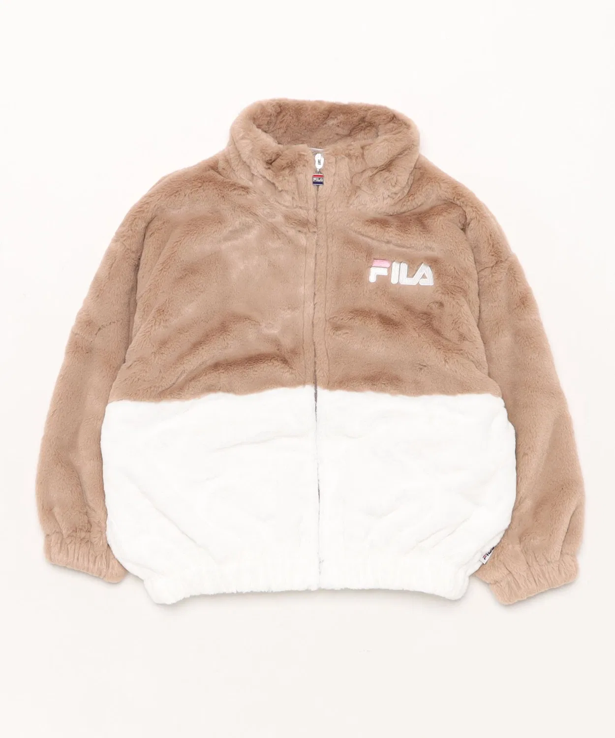 Куртка FILA с логотипом, полиэстер, коричневый