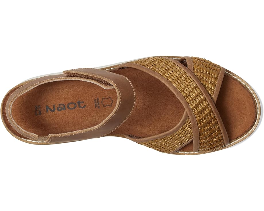 Сандалии Naot Pavlova, цвет Latte Brown Leather/Golden Brown Raffia — фото 2