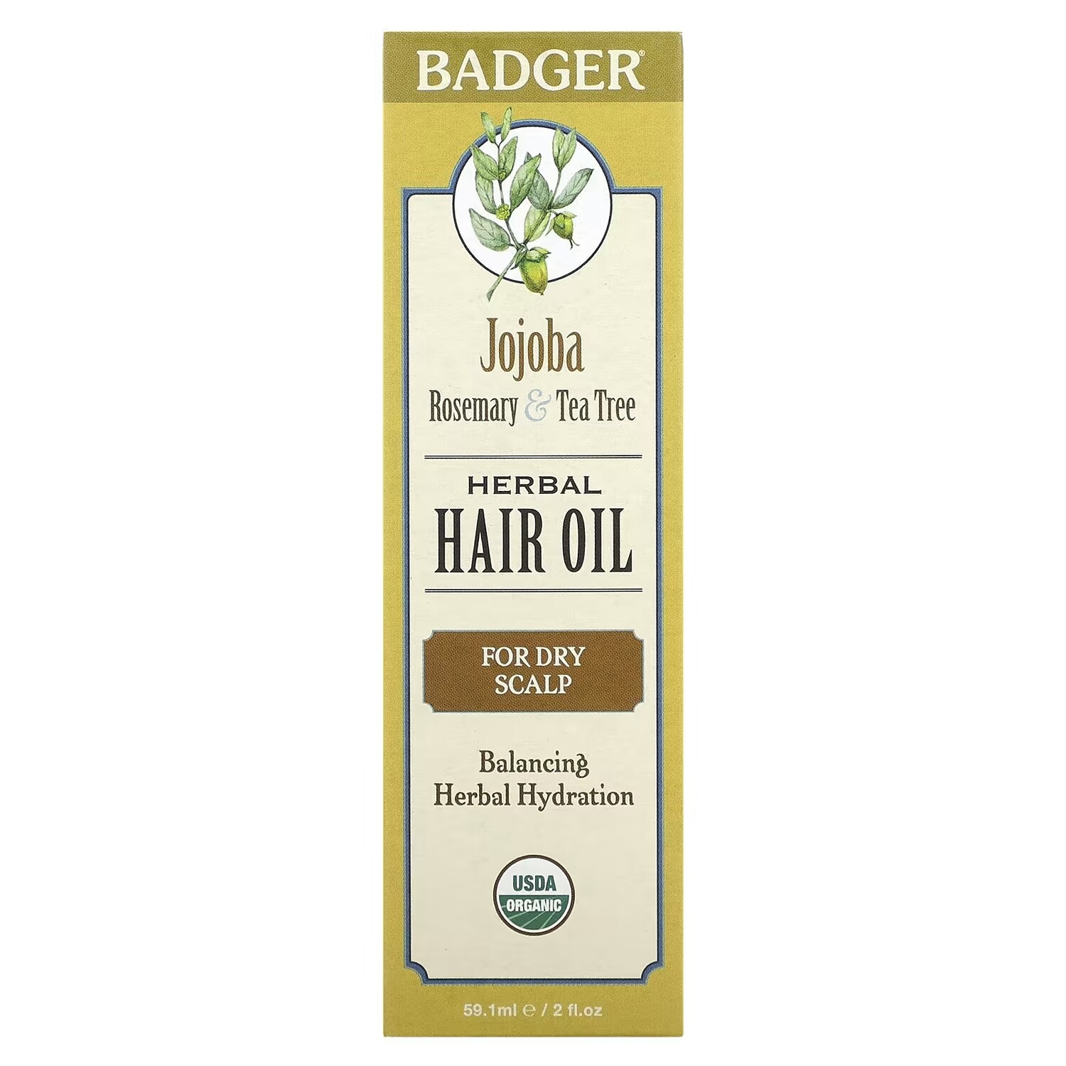 Масло для волос Badger Company Herbal, 59,1 мл — фото 2