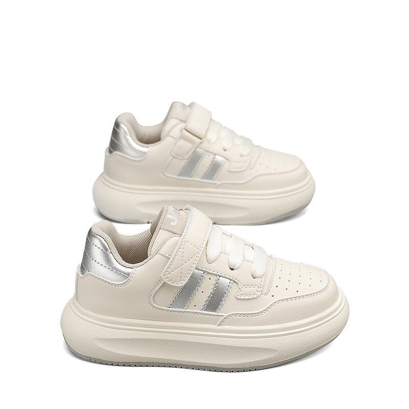 Детские кроссовки для скейтбординга Kids Low-top White Jeep, серебряный — фото 3