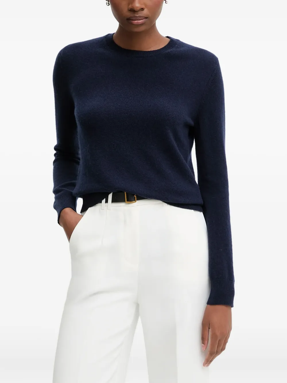 

Свитер с круглым вырезом Benetton, синий