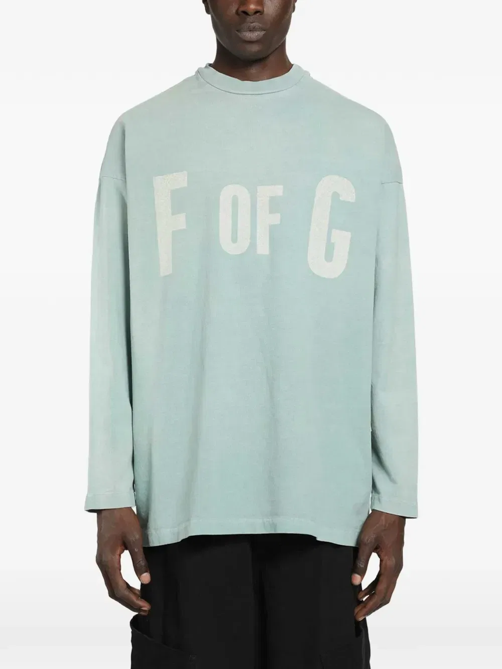 Футболка с длинными рукавами с принтом Fear Of God, синий