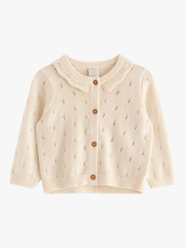 

Детский кардиган из органического хлопка Lindex, цвет Light Dusty White