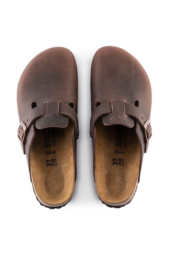 Кожаные шлепанцы Boston Birkenstock, коричневый — фото 4