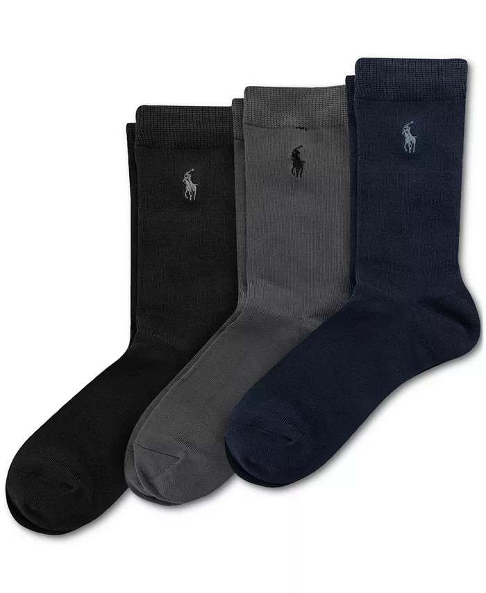 

3 пары ультрамягких носков для мальчиков Little Boys Polo Ralph Lauren, синий