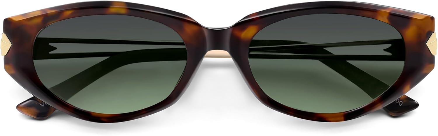 

Поляризованные модные солнцезащитные очки VANLINKER в стиле «кошачий глаз» с маленькой овальной оправой для женщин, ретро-винтаж, модель VL9863, Tortoise Frame Gradient Green Lens