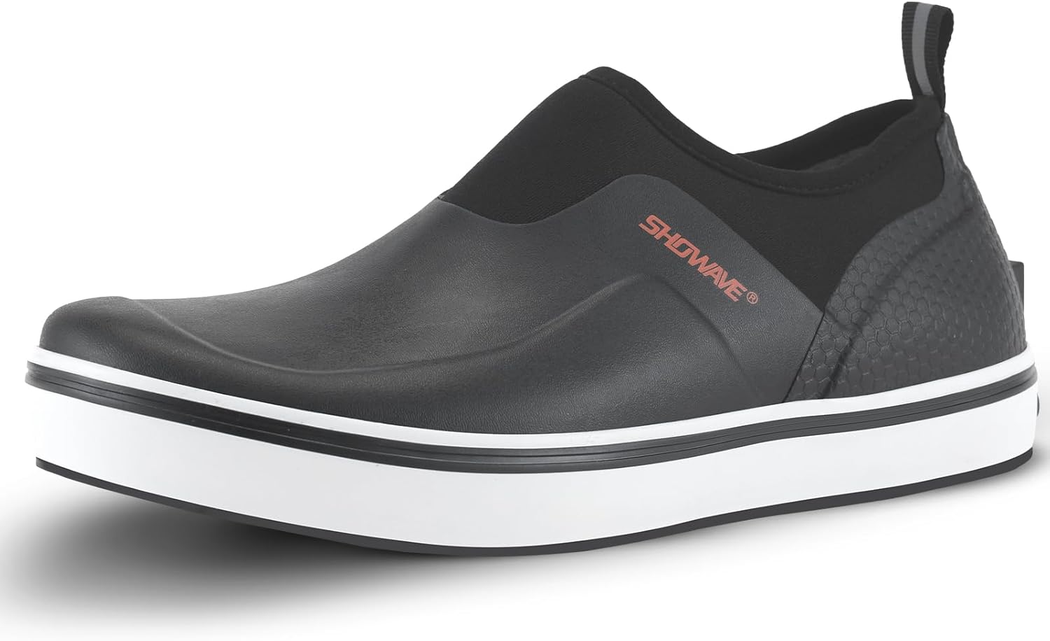 

Мужские лодочные туфли Showave водонепроницаемые короткие дождевые ботинки, дышащие спортивные ботинки для парусного спорта, противоскользящие резиновые ботинки с низким вырезом для рыбалки, садоводства и прогулок на улице, черный