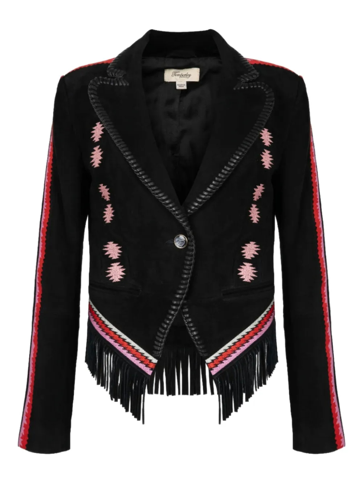 

Вышитый замшевый блейзер Zola Temperley London, черный
