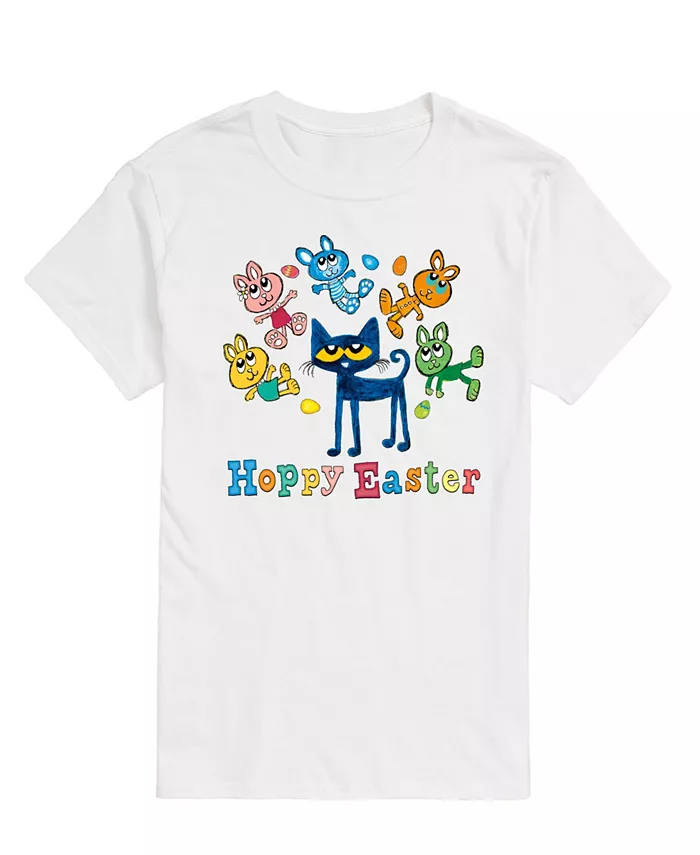 

Мужская футболка с коротким рукавом Pete the Cat Hoppy Easter AIRWAVES, белый