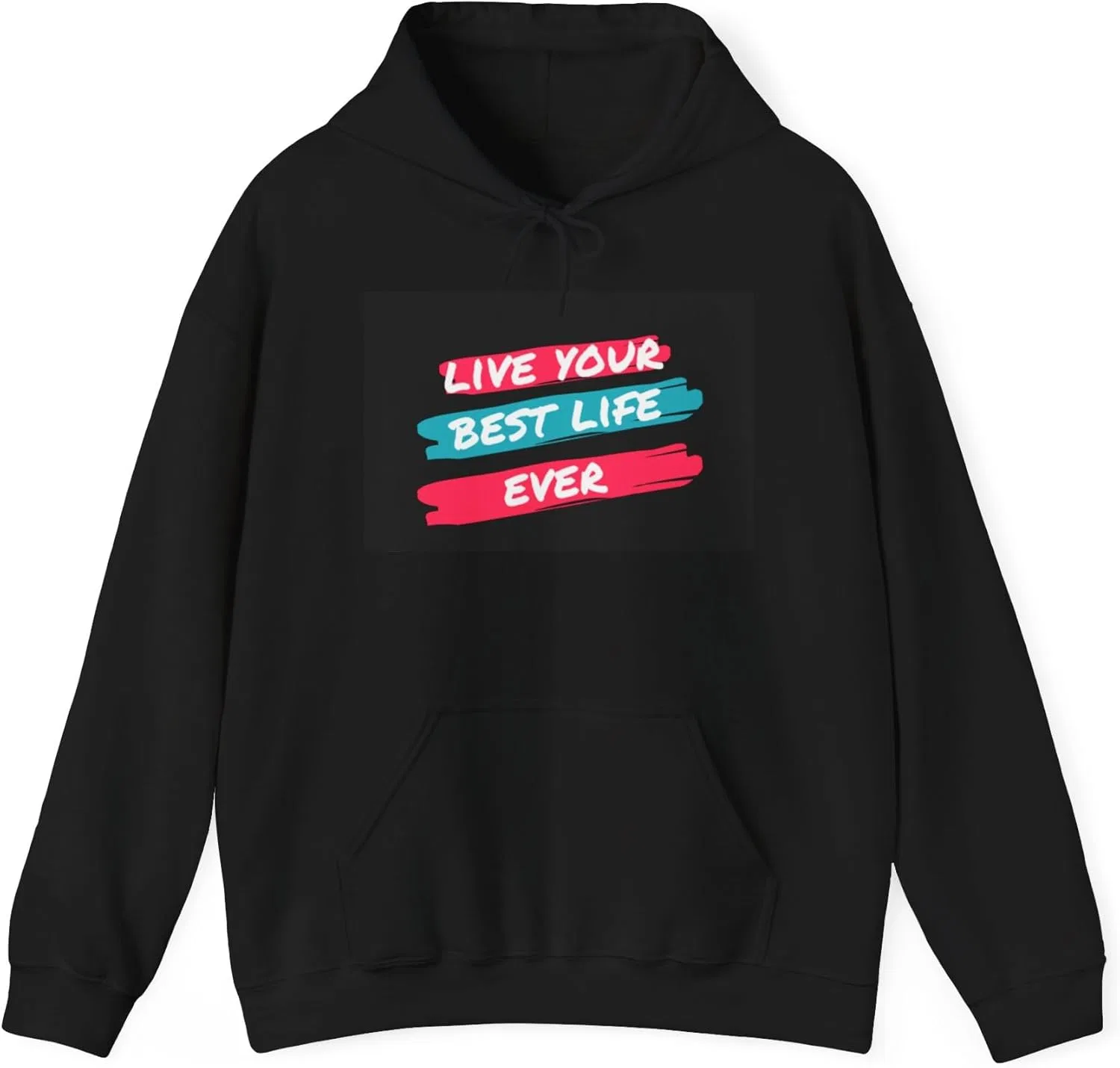 Толстовка с капюшоном Live Your Best Life Ever GENERIC, черный