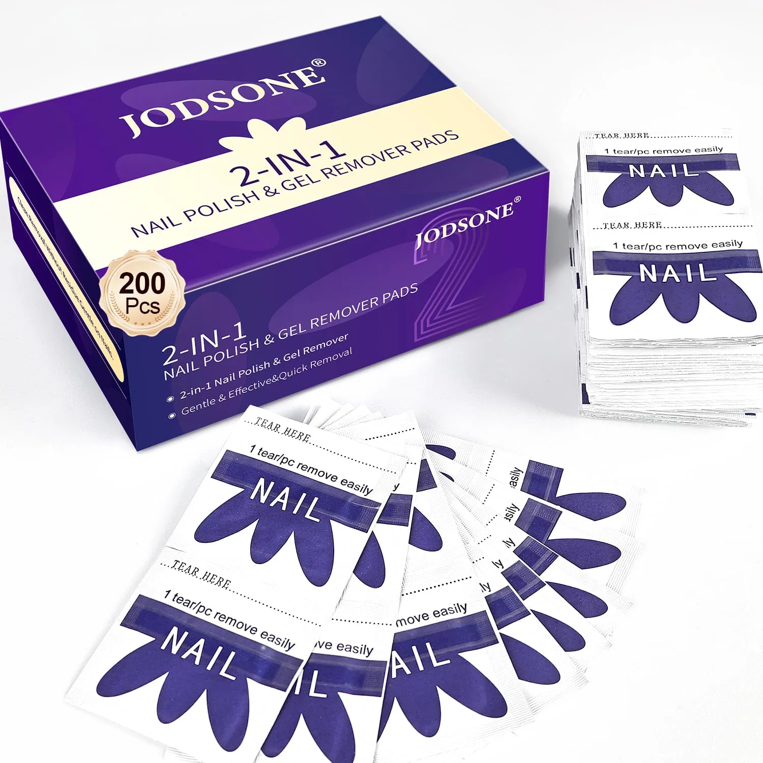 Фольга для снятия лака JODSONE, 200 шт. Jodsone