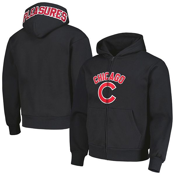 

Мужская черная худи Chicago Cubs Opening Day на молнии Pleasures, Черный, Мужская черная худи Chicago Cubs Opening Day на молнии Pleasures