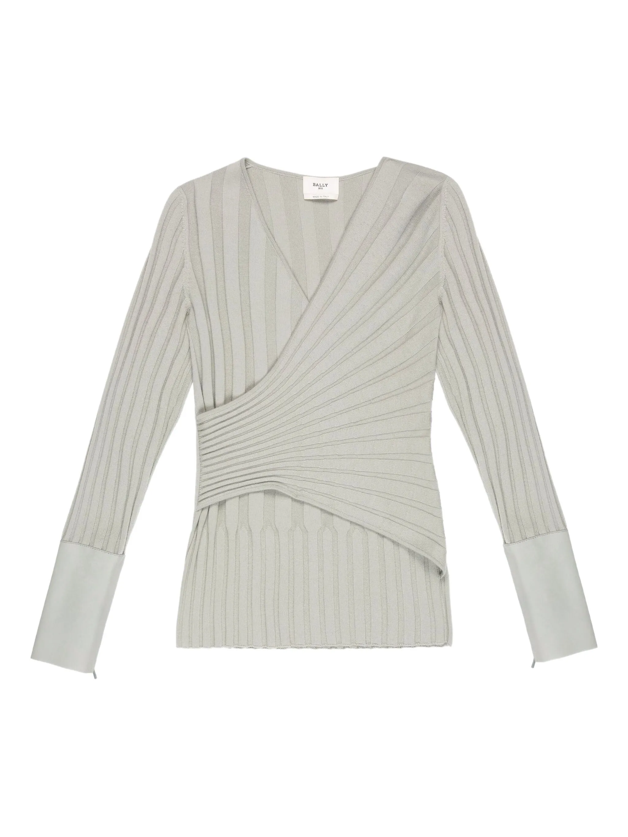 

Свитер в рубчик Bally, серый