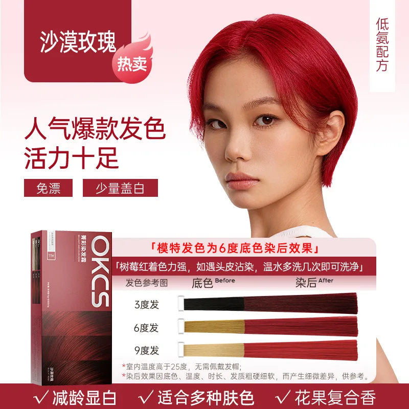 Краска и осветлитель для волос унисекс OKCS, Roman Mambo Red, Medium Length[Shoulder-Length Hair] — фото 4