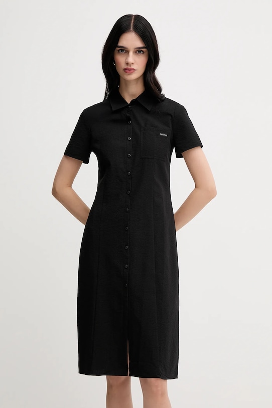 

Детское хлопковое платье Calvin Klein Jeans, черный