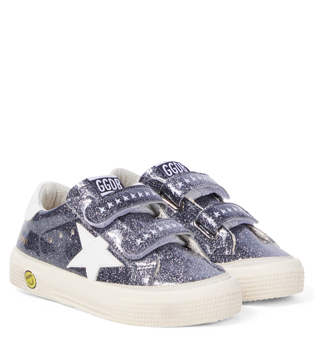 

Блестящие кроссовки May School Golden Goose Kids, Antracite/White