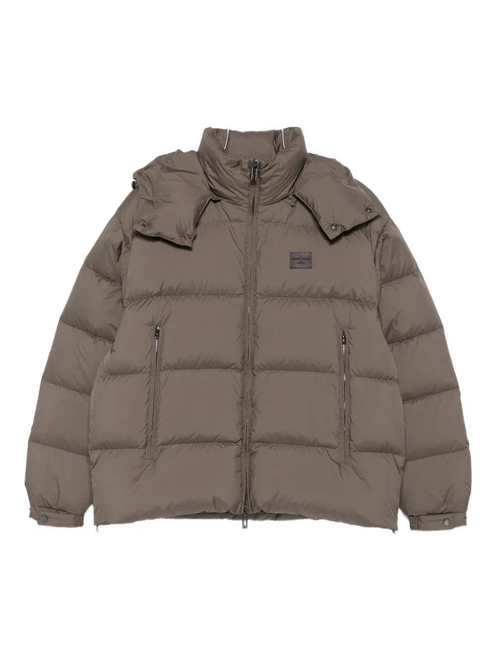 

Утепленное пальто с капюшоном EMPORIO ARMANI, нейтральный