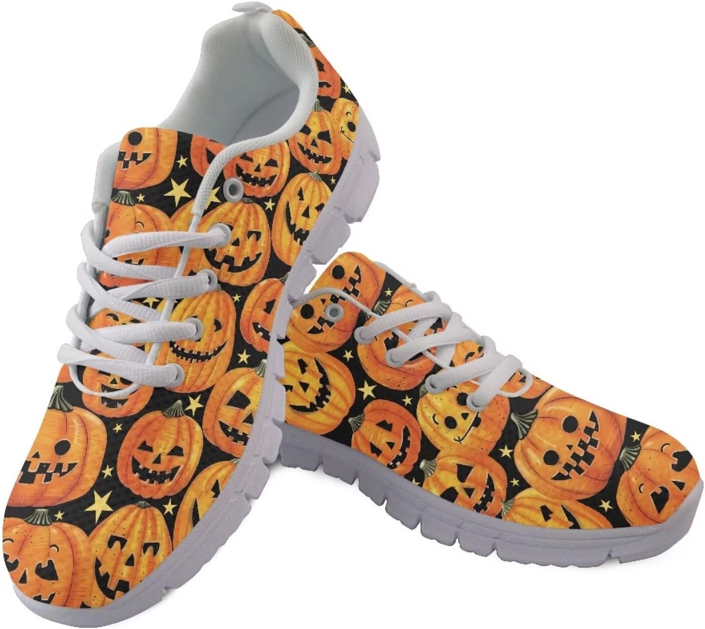 

Мужские беговые кроссовки GIFTPUZZ Halloween с сетчатой тканью, легкие и дышащие, размеры 38-48, Pumpkin Theme