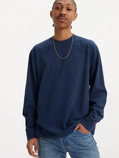 

Непринужденная аутентичная футболка с длинными рукавами Levi's, синий