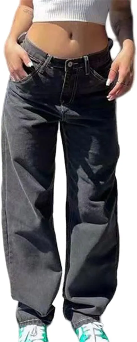 

Mmoneyake женские карго штаны с высокой талией и широкими штанинами