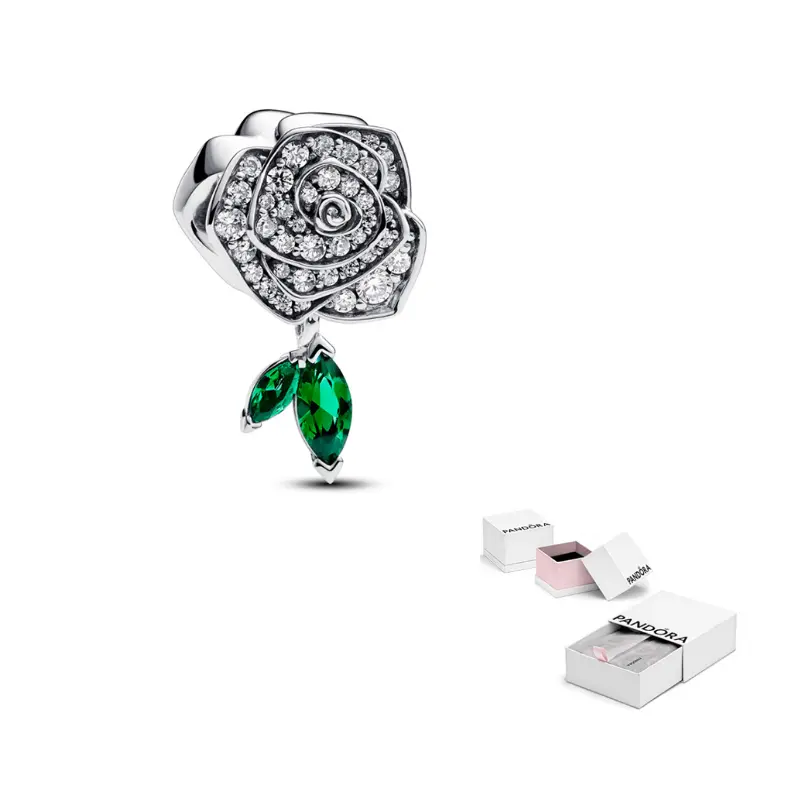 

Pandora Серебряное украшение 925 пробы с зеленым камнем для женщин, серебро/зеленый