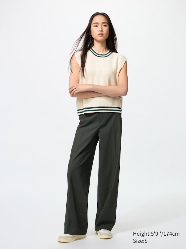 

Широкие классические брюки (удлиненные) Uniqlo, 58 dark green