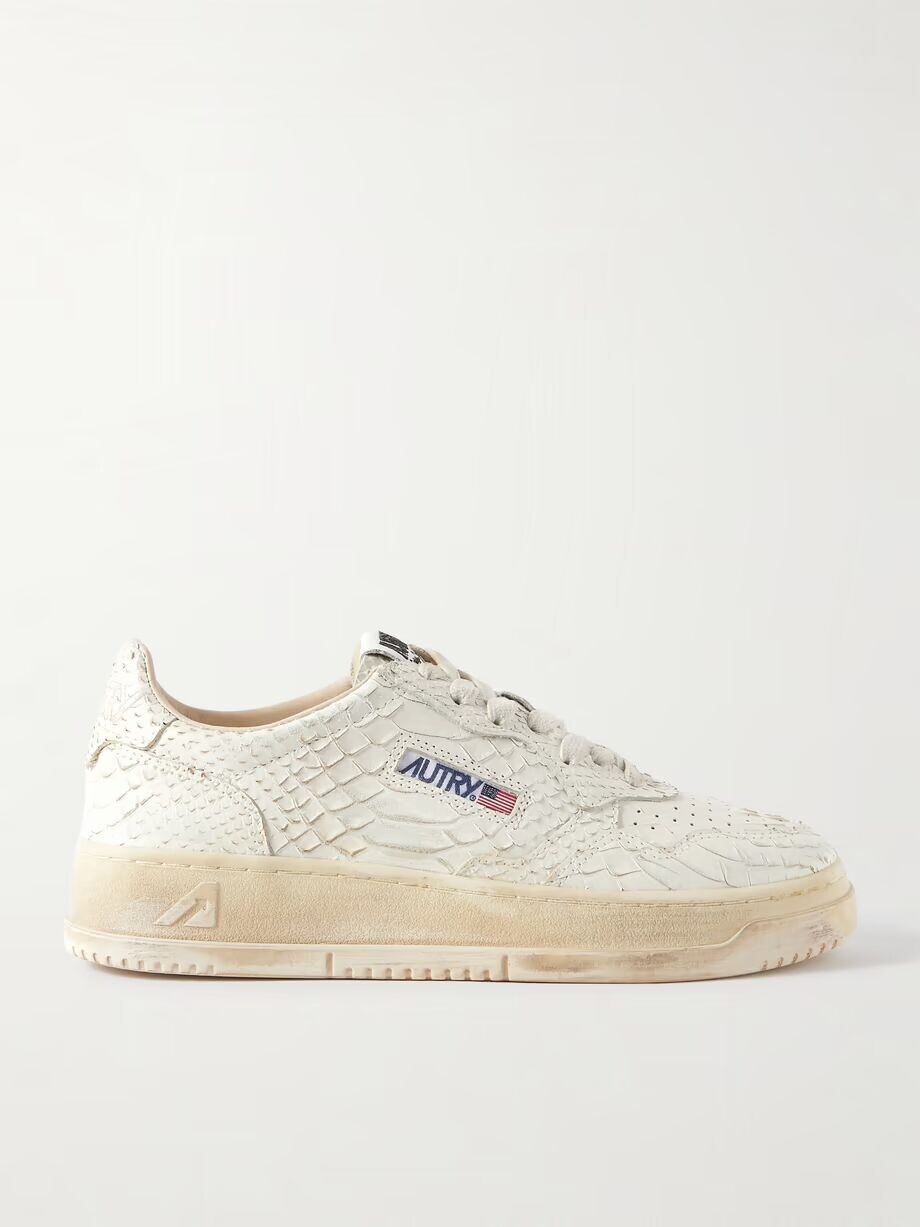 Кроссовки Medalist Super Vintage из потертой кожи со змеиным эффектом Autry, цвет Snake print
