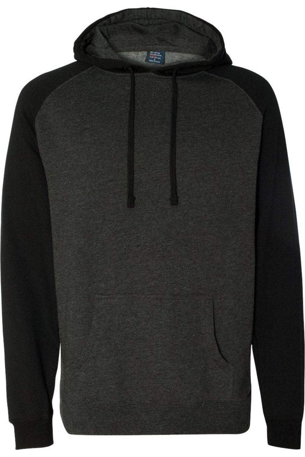 

Толстовка с капюшоном реглан от Independent Trading Co Independent Trading Co., цвет charcoal heather/ black