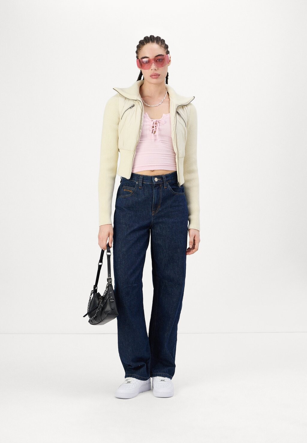 

Куртка-бомбер SHRUNKEN ZIP THROUGH BDG Urban Outfitters, цвет White