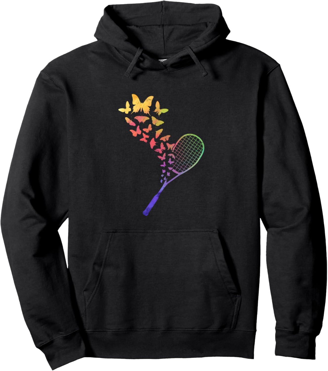 

Худи с изображением ракетки для сквоша и бабочки, черная Squash Designs, Черный, Худи с изображением ракетки для сквоша и бабочки, черная Squash Designs