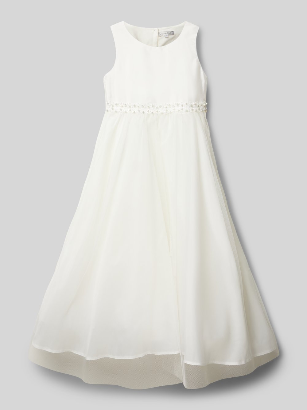 

Платье с декоративными бусинами Une Hautre Couture, кремовый