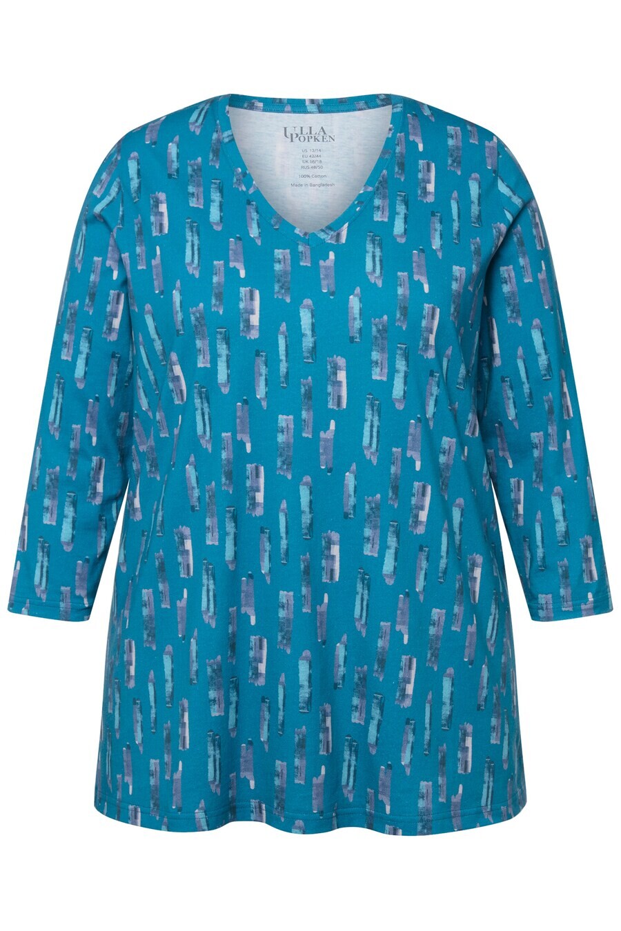 

Топ Ulla Popken Shirt, цвет marine blue/night blue/azure/sky blue