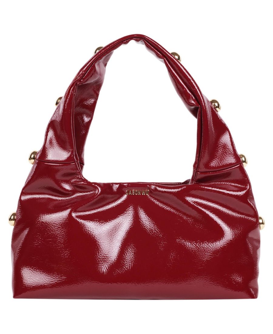 

Сумка через плечо с заклепками и эффектом потрескавшейся поверхности Jason Wu, Oxblood