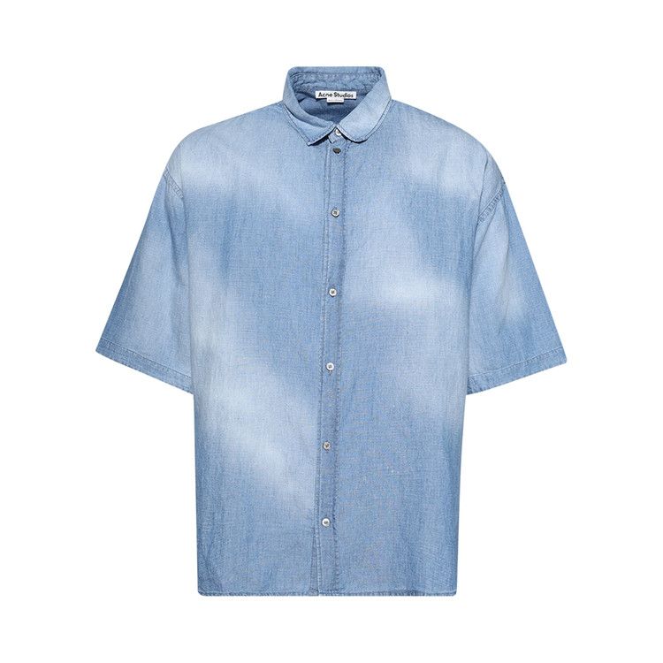 

Рубашка Acne Studios Stamp Logo Button-Up Shirt, Mid Blue
