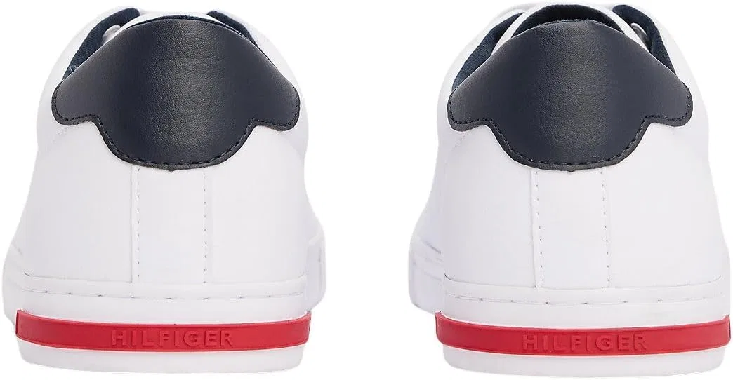 Мужские вулканизированные кроссовки Tommy Hilfiger Essential с кожаными деталями, White — фото 2