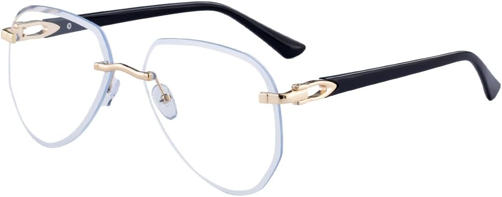 

Роскошные солнцезащитные очки без оправы для мужчин и женщин, модные, стильные, в стиле панк, с градиентным переходом цвета, для активного отдыха, защита от УФ-излучения UV400 TKKTLLT, Gold Transparent