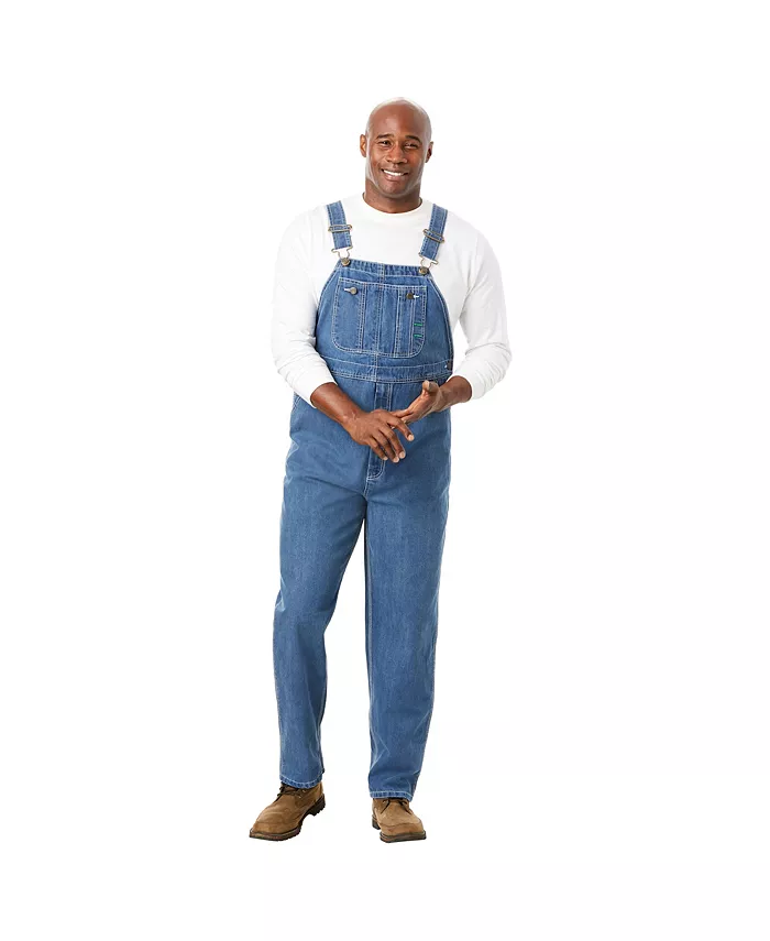 

Большие и высокие комбинезоны Big & Tall by KingSize Denim Overalls Boulder Creek, синий