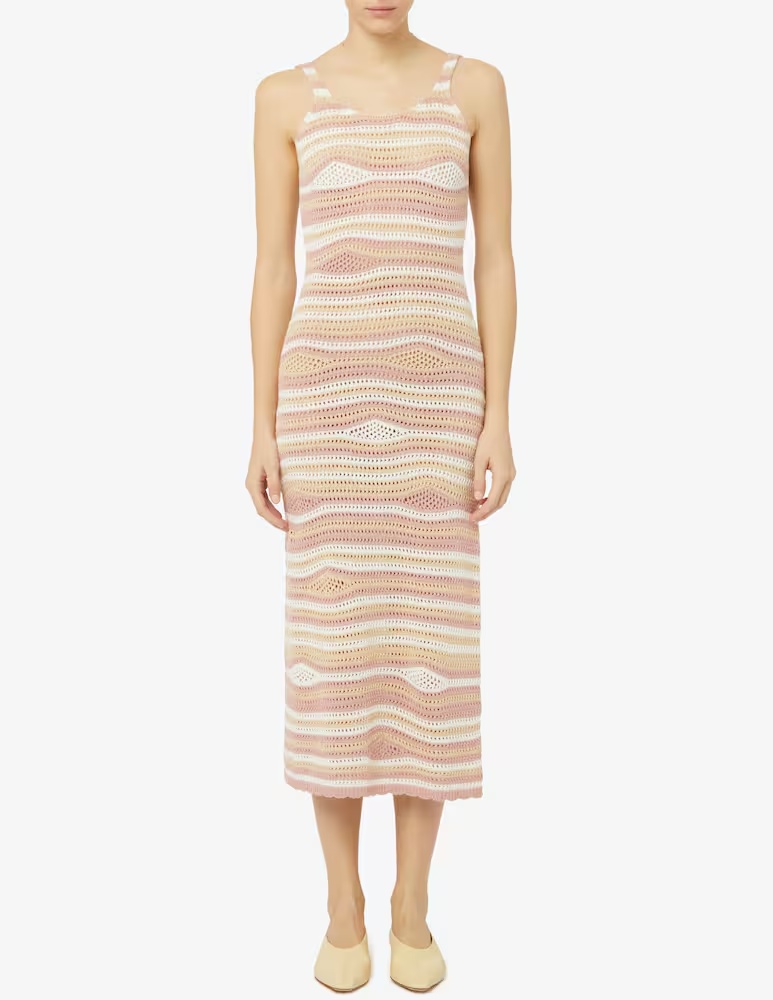 

Длинное платье крючком Rinascente Collection Pink Label, бежевый