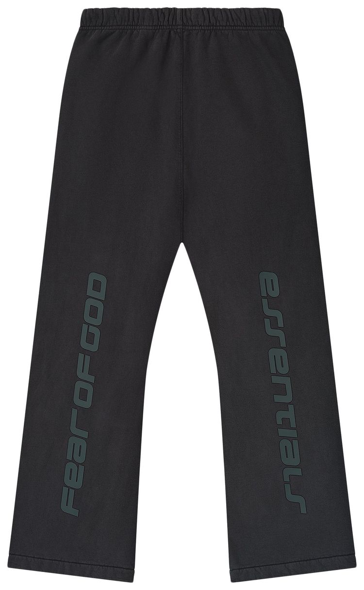 Спортивные брюки-клеш из плотного флиса Fear of God Essentials, черный — фото 2