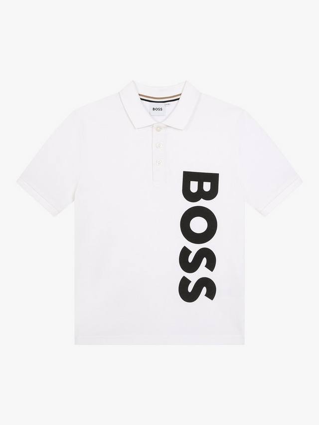 

Детская поло с коротким рукавом и логотипом BOSS HUGO BOSS, White