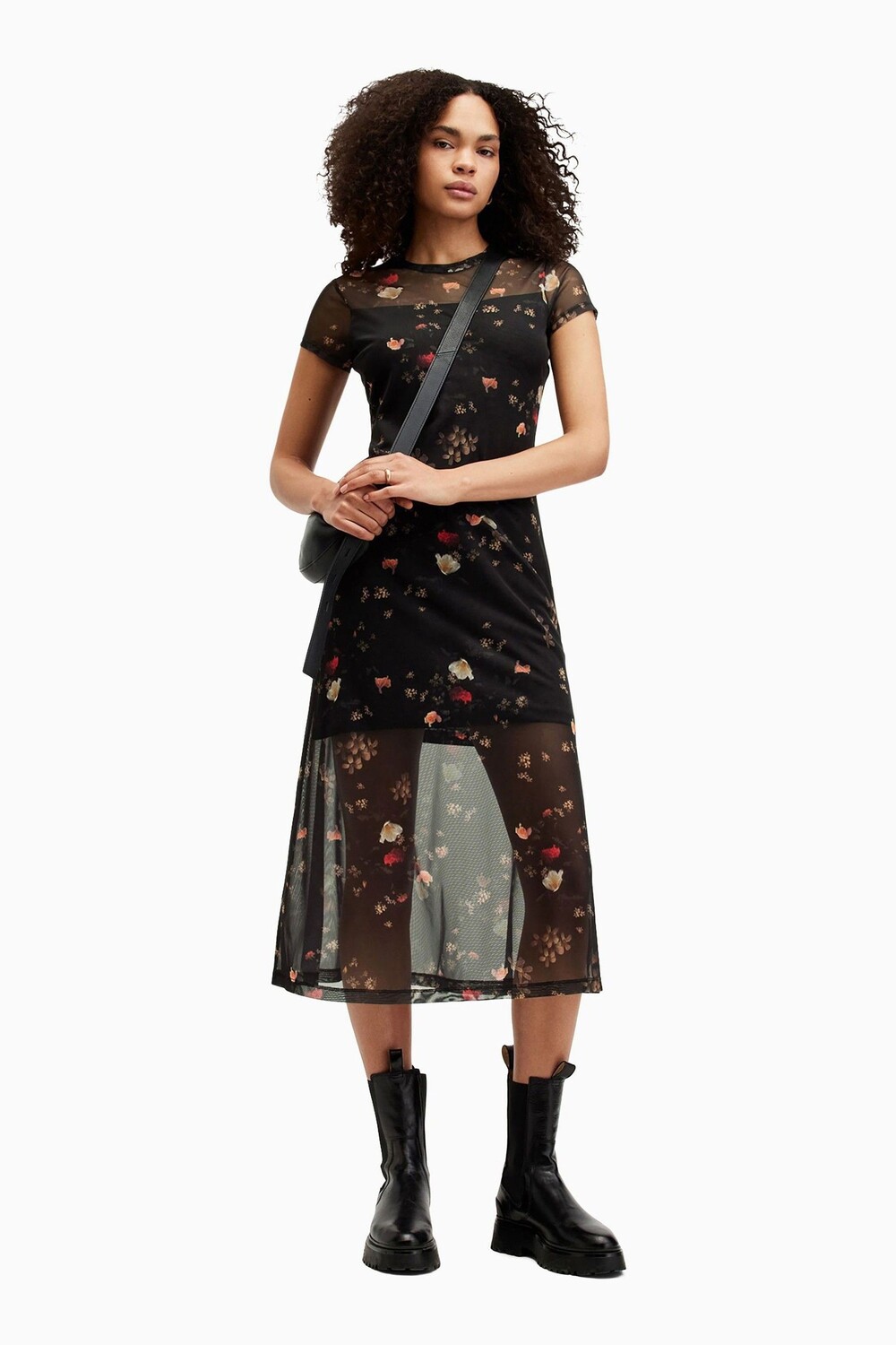 

Платье Allsaints Hanna Kora с короткими рукавами All Saints, черный
