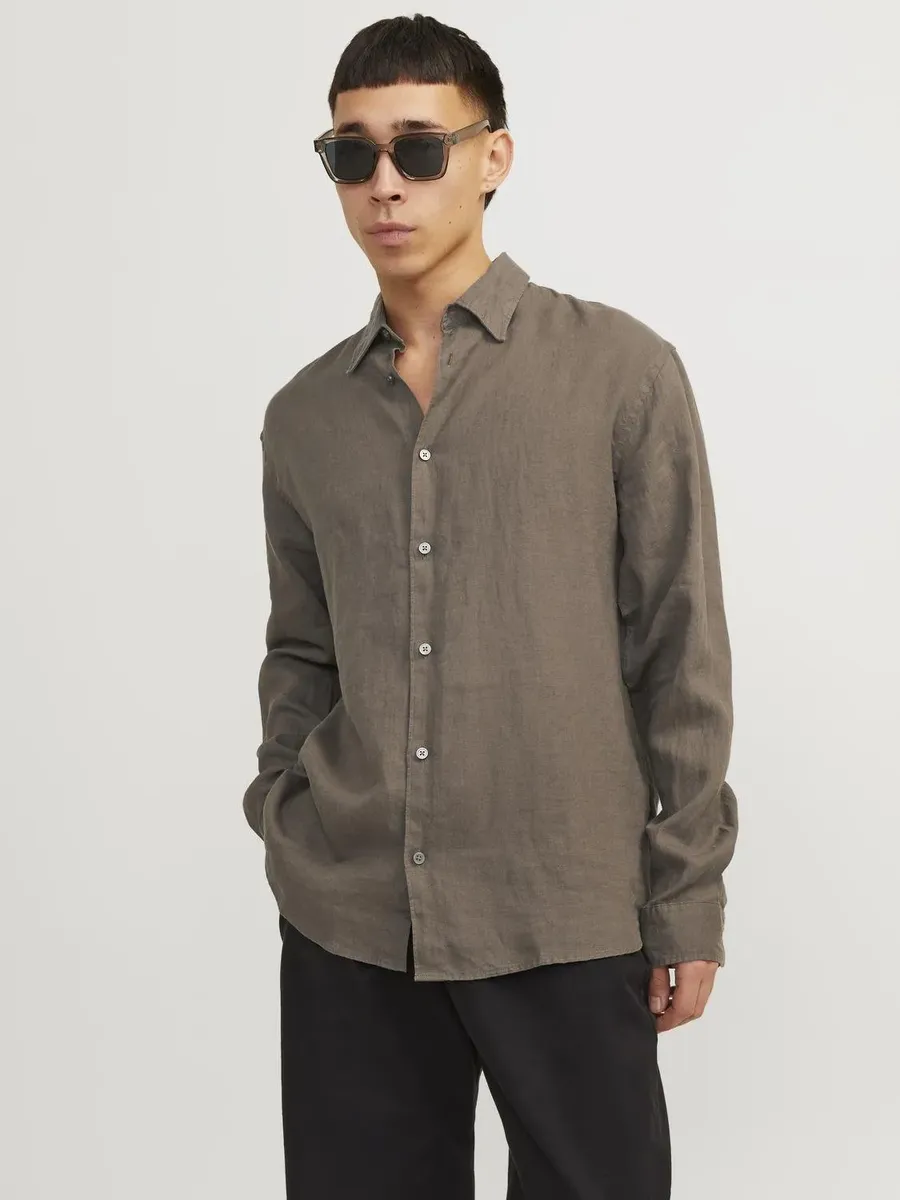 

Рубашка с длинными рукавами Jack & Jones "JPRCCLAWRENCE LINEN SHIRT L/S SN", цвет Falcon