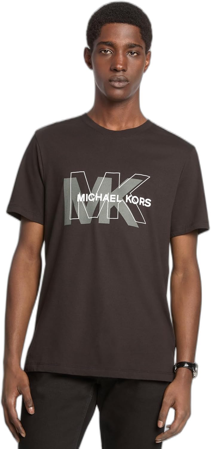 

Мужская футболка Michael Kors с разноцветным логотипом, Black, Черный, Мужская футболка Michael Kors с разноцветным логотипом, Black