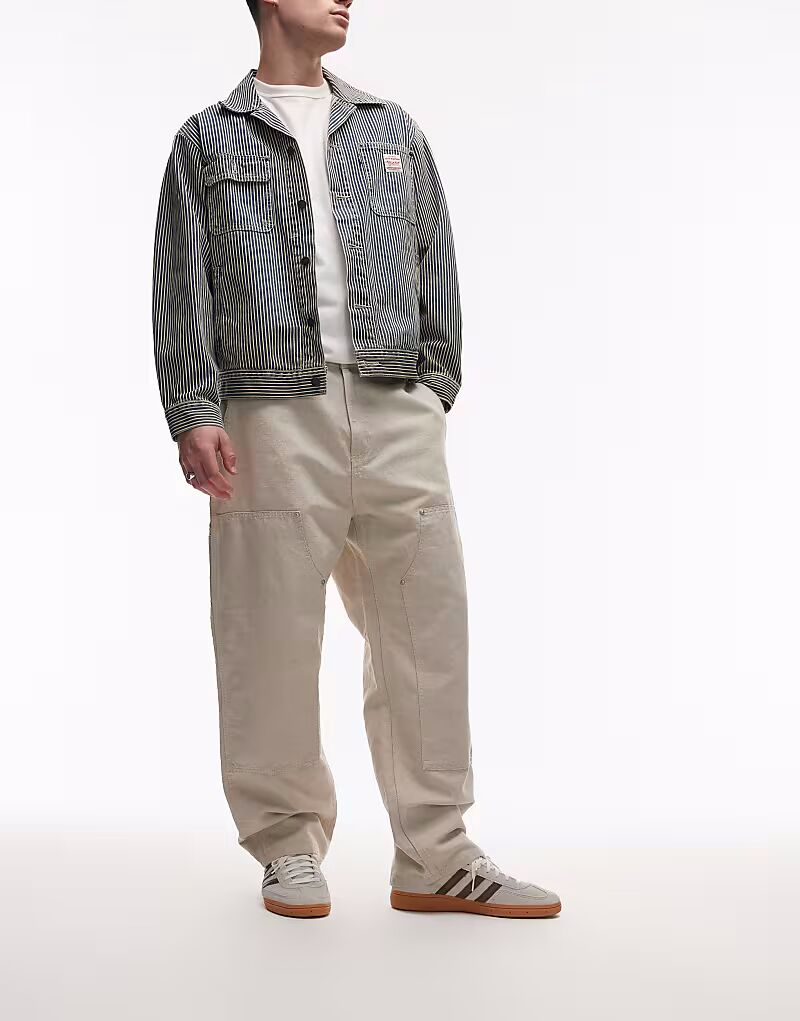 

Брюки-карго Carhartt WIP Walter с двойным коленом бежевого цвета