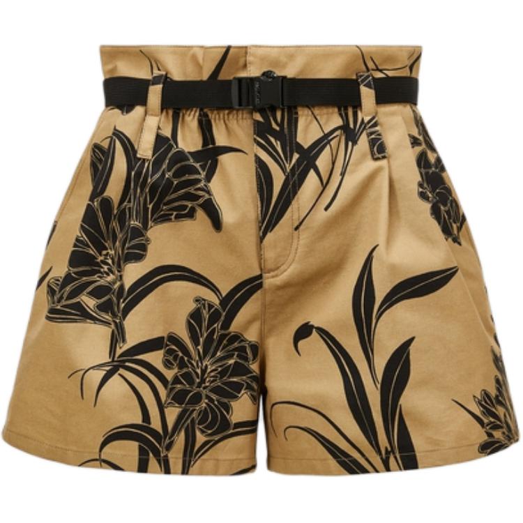 

Шорты с поясом и цветочным принтом Moncler, бежевый