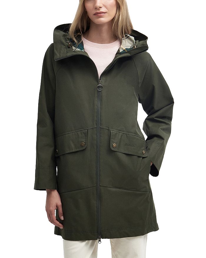 

Герон Длинная Водонепроницаемая Куртка Barbour, зеленый