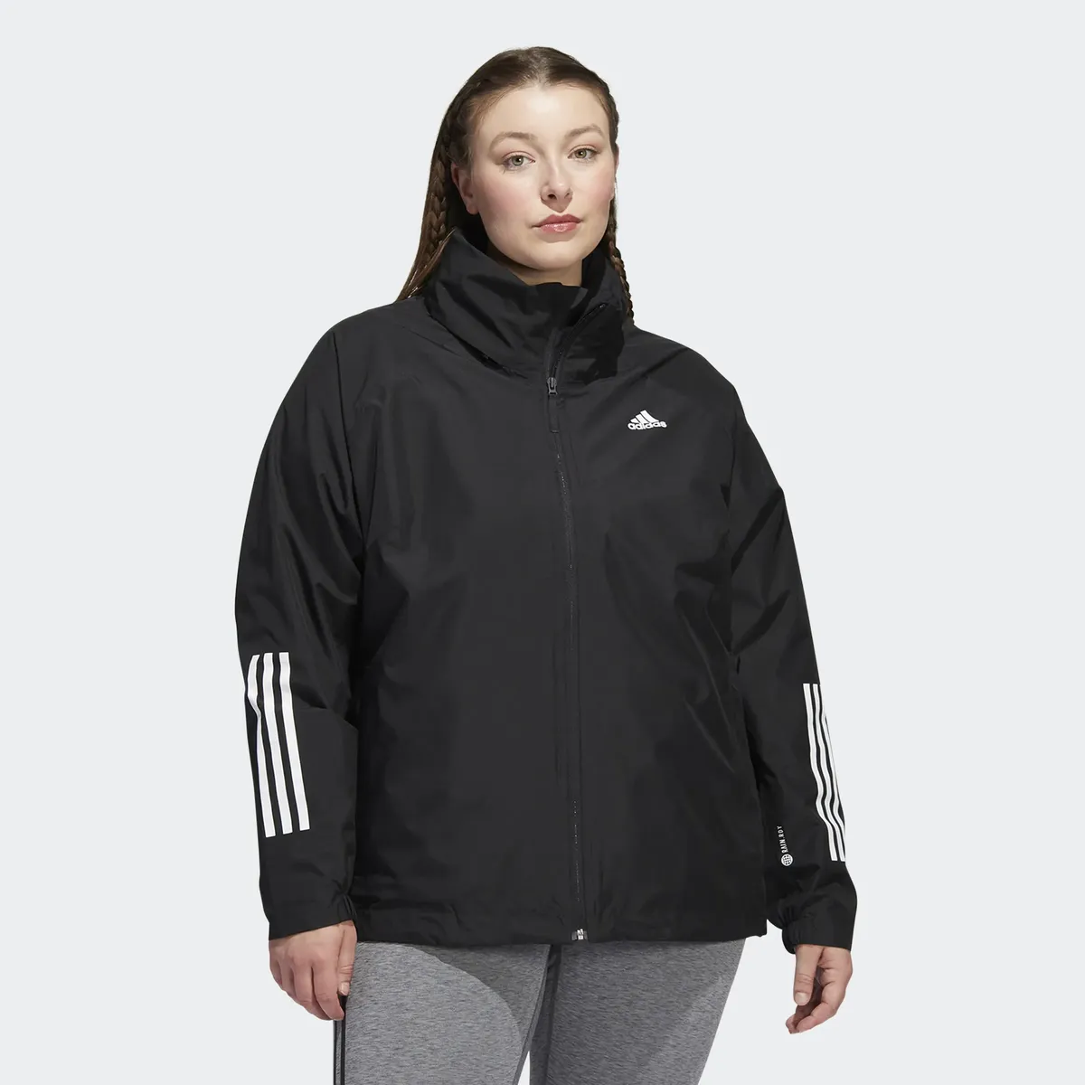 

Куртка Adidas Sportswear для активного отдыха "BSC 3STRIPES RAIN.RDY", с капюшоном, черный