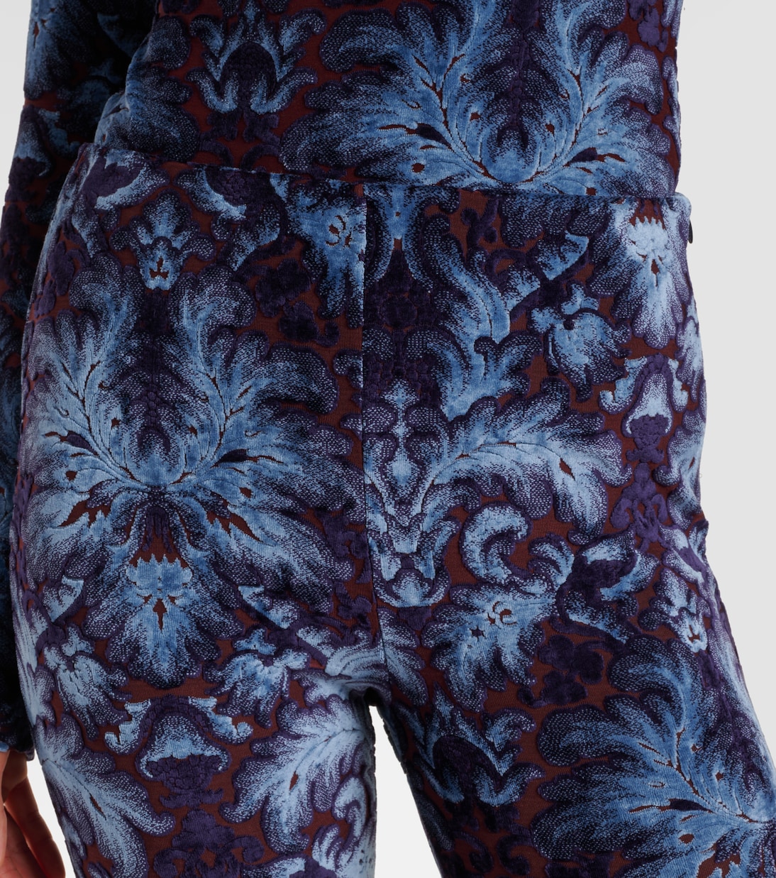 Принтованные брюки-клёш с высокой талией Etro, Var. Multicolor F.Do Blu — фото 4